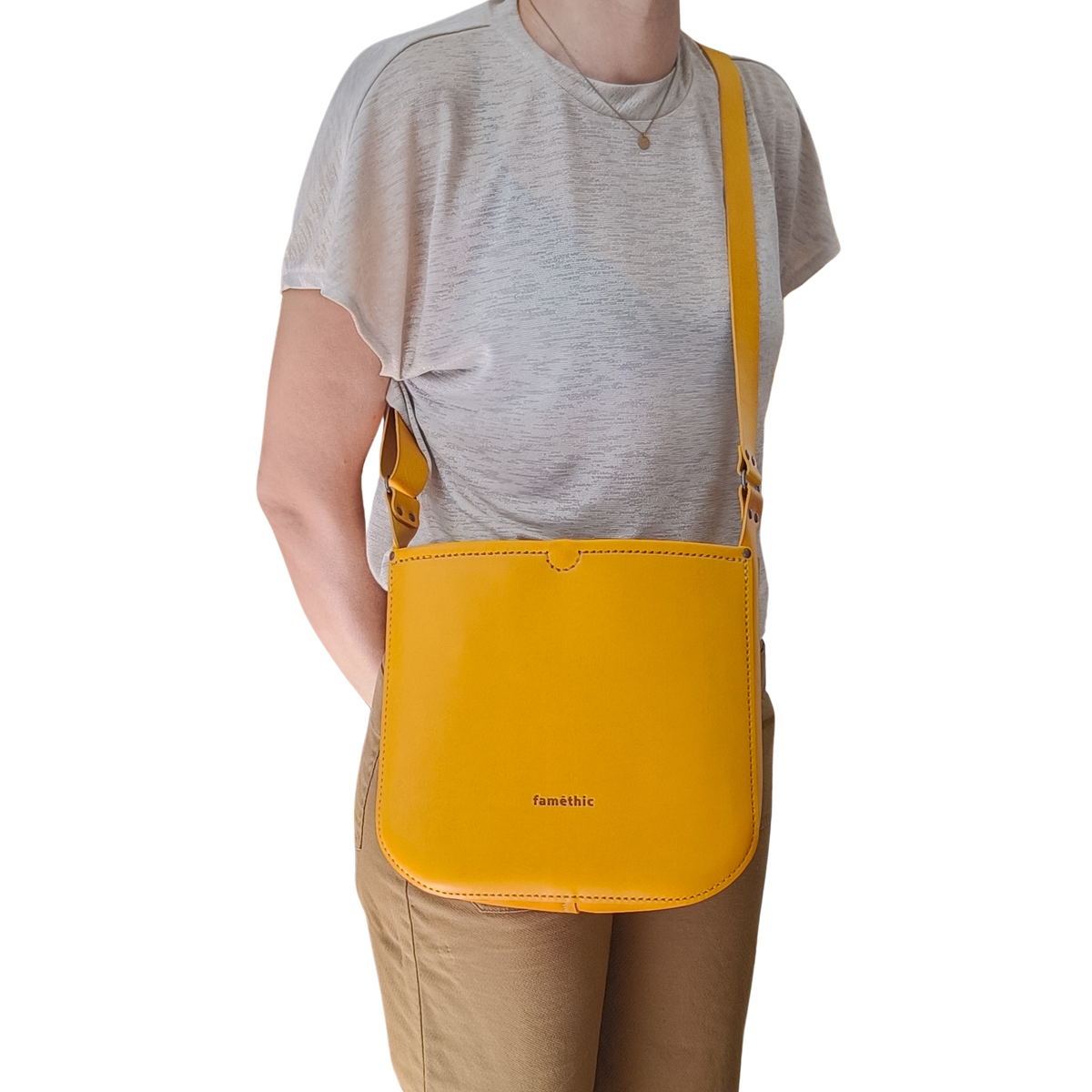 sac besace en cuir bandoulière valériane faméthic maroquinerie française artisanal