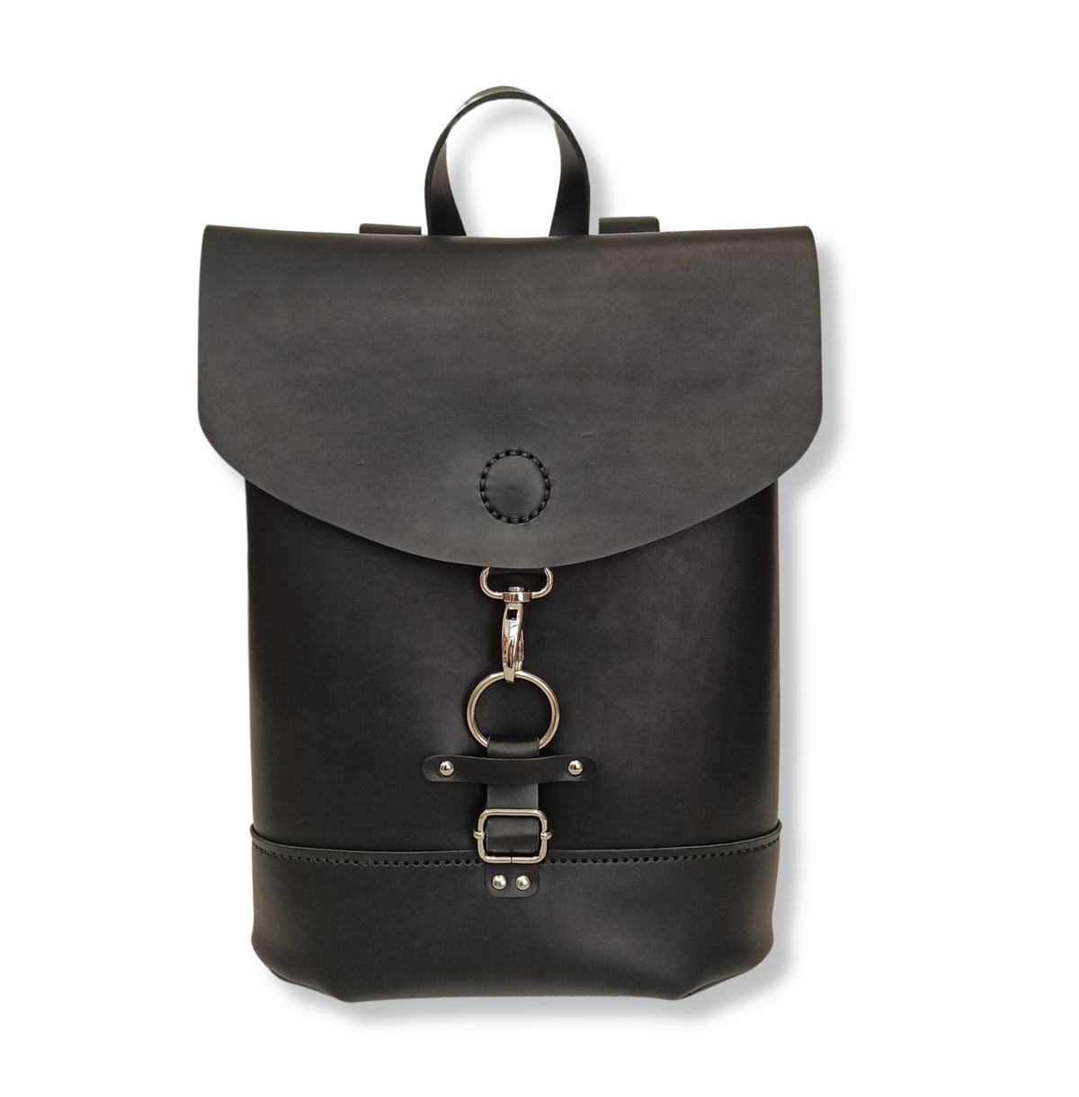 sac à dos de ville élégant femme cuir artisanal made in france tannage végétal faméthic petit mauve noir