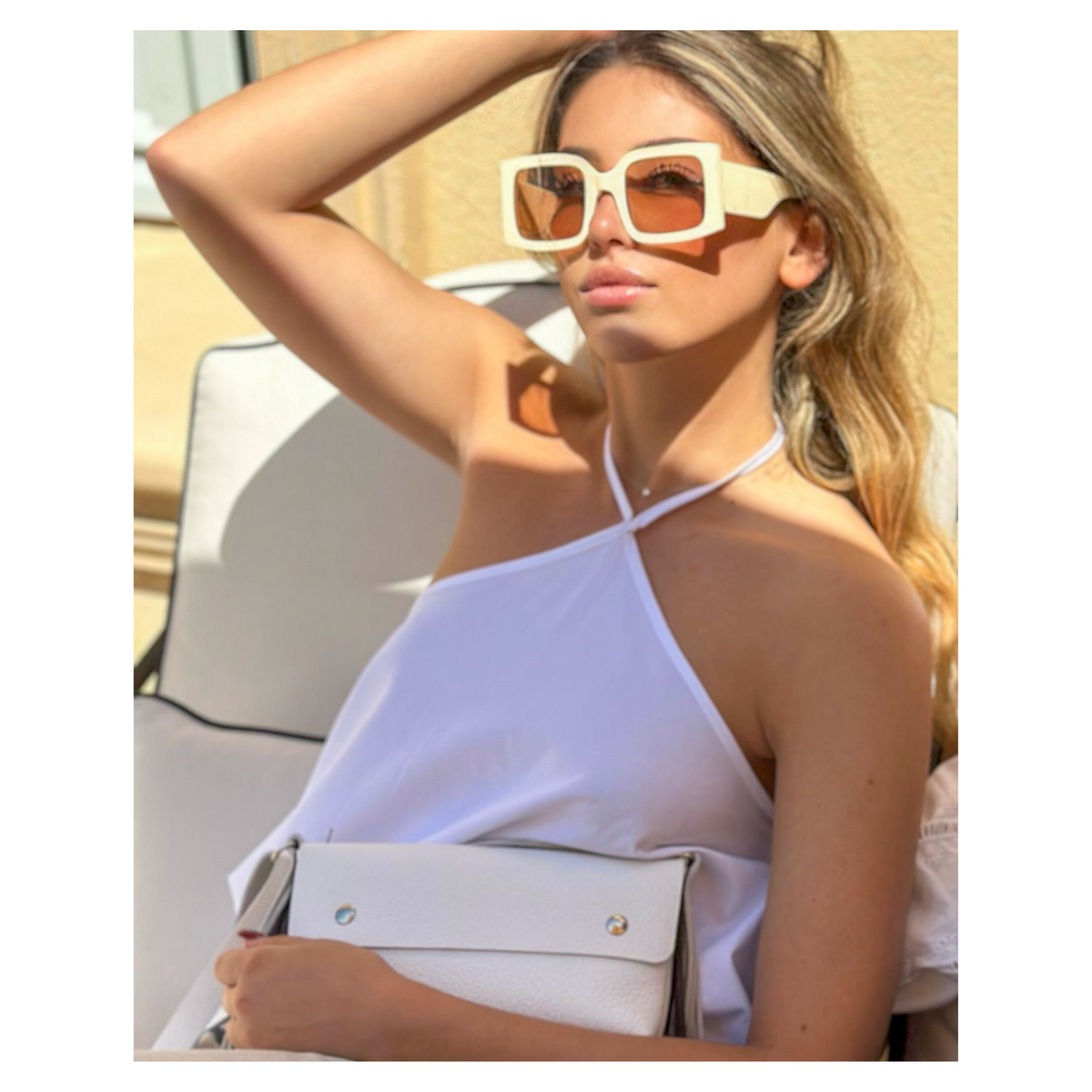 sac à main pochette anthyllis chaîne acier cuir français maroquinerie éthique responsable made in france faméthic rose bleu lavande blanc frange