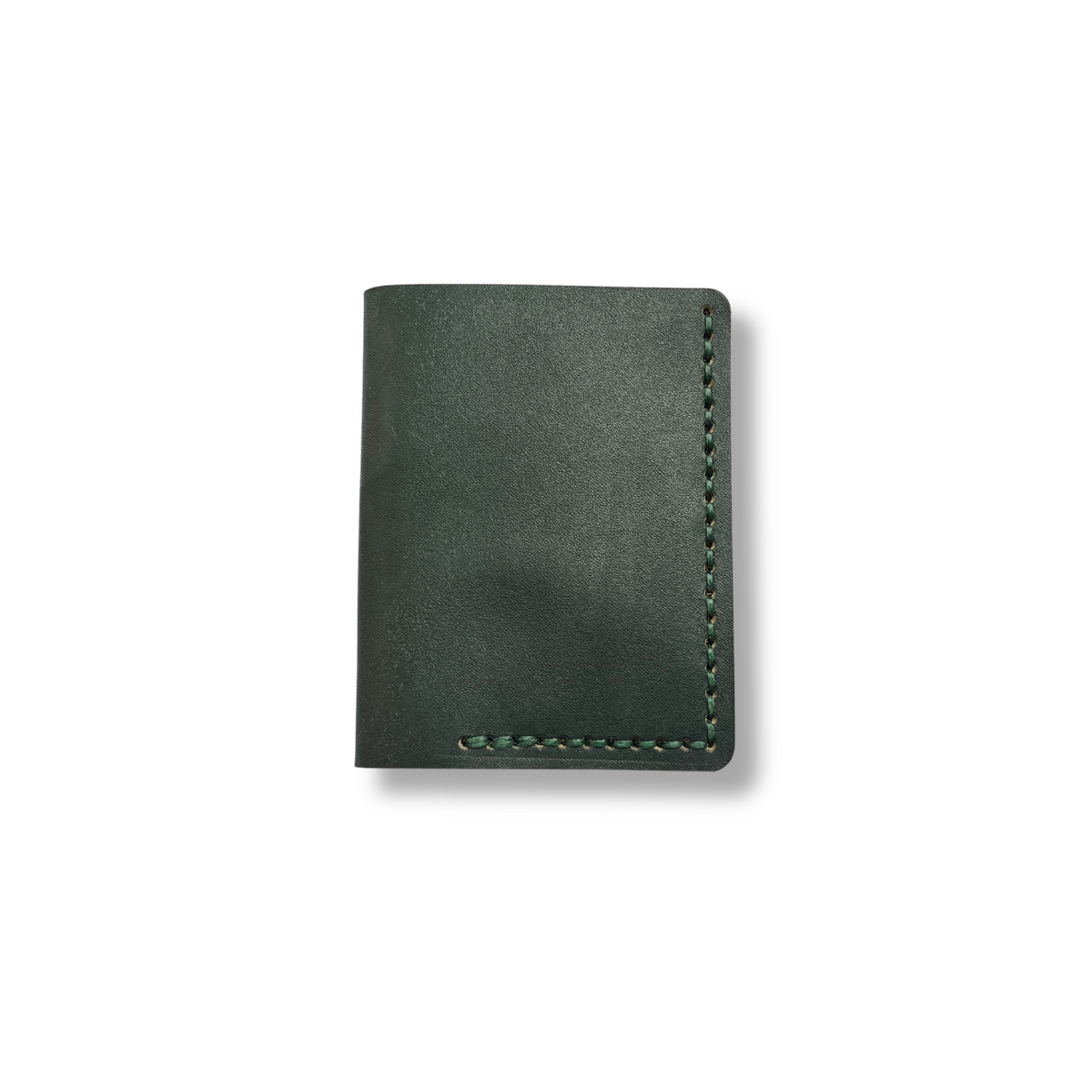 porte carte en cuir vert maroquinerie française faméthic