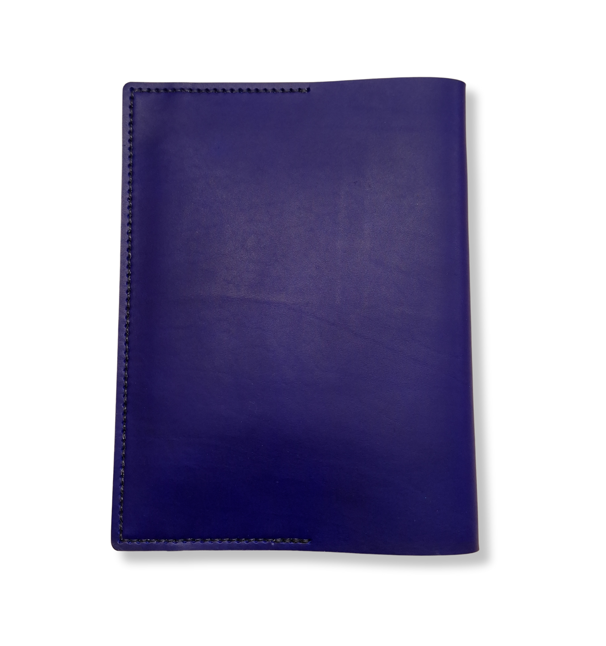 protège carnet cahier cuir sur mesure personnalisable cadeau note écriture dessin élastique maroquinerie artisanale faméthic français marseille inscription personnalisée bleu indigo